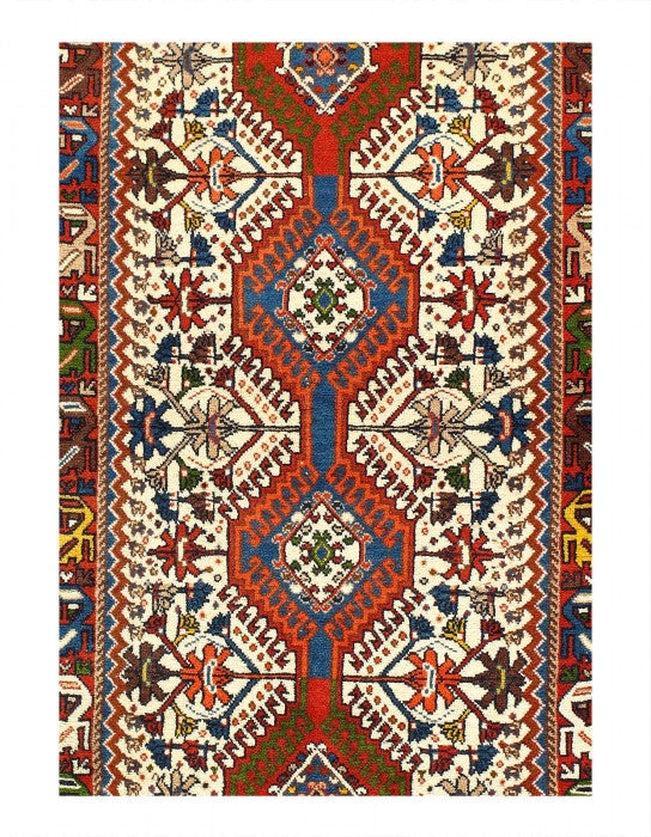 Canvello Silkroad Yalameh Ivory Runner Rug - 2'9'' X 9'9'' - Canvello