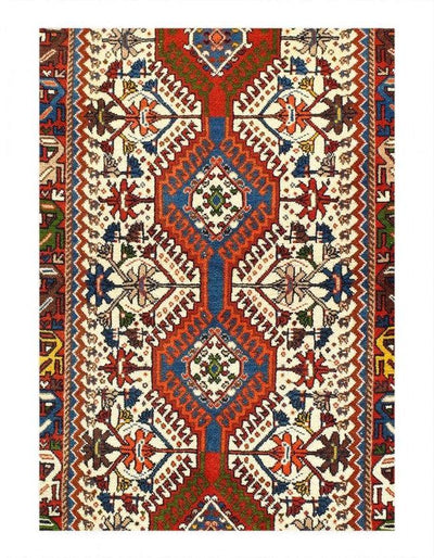 Canvello Silkroad Yalameh Ivory Runner Rug - 2'9'' X 9'9'' - Canvello