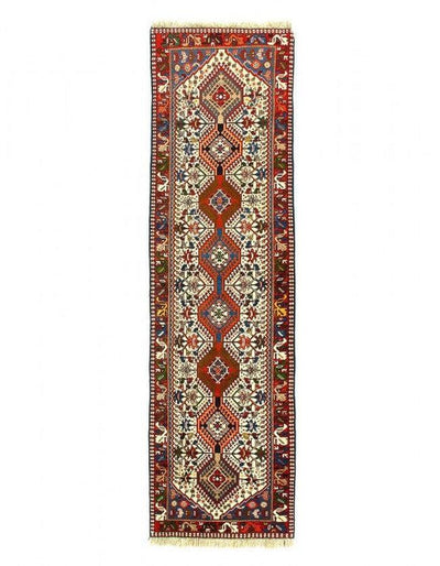 Canvello Silkroad Yalameh Ivory Runner Rug - 2'9'' X 9'9'' - Canvello