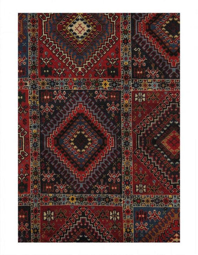 Canvello Silkroad Yalameh Red And Beige Rugs - 6'7" X 9'1" - Canvello