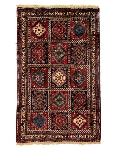 Canvello Silkroad Yalameh Red And Green Rug - 5'1'' X 8'2'' - Canvello