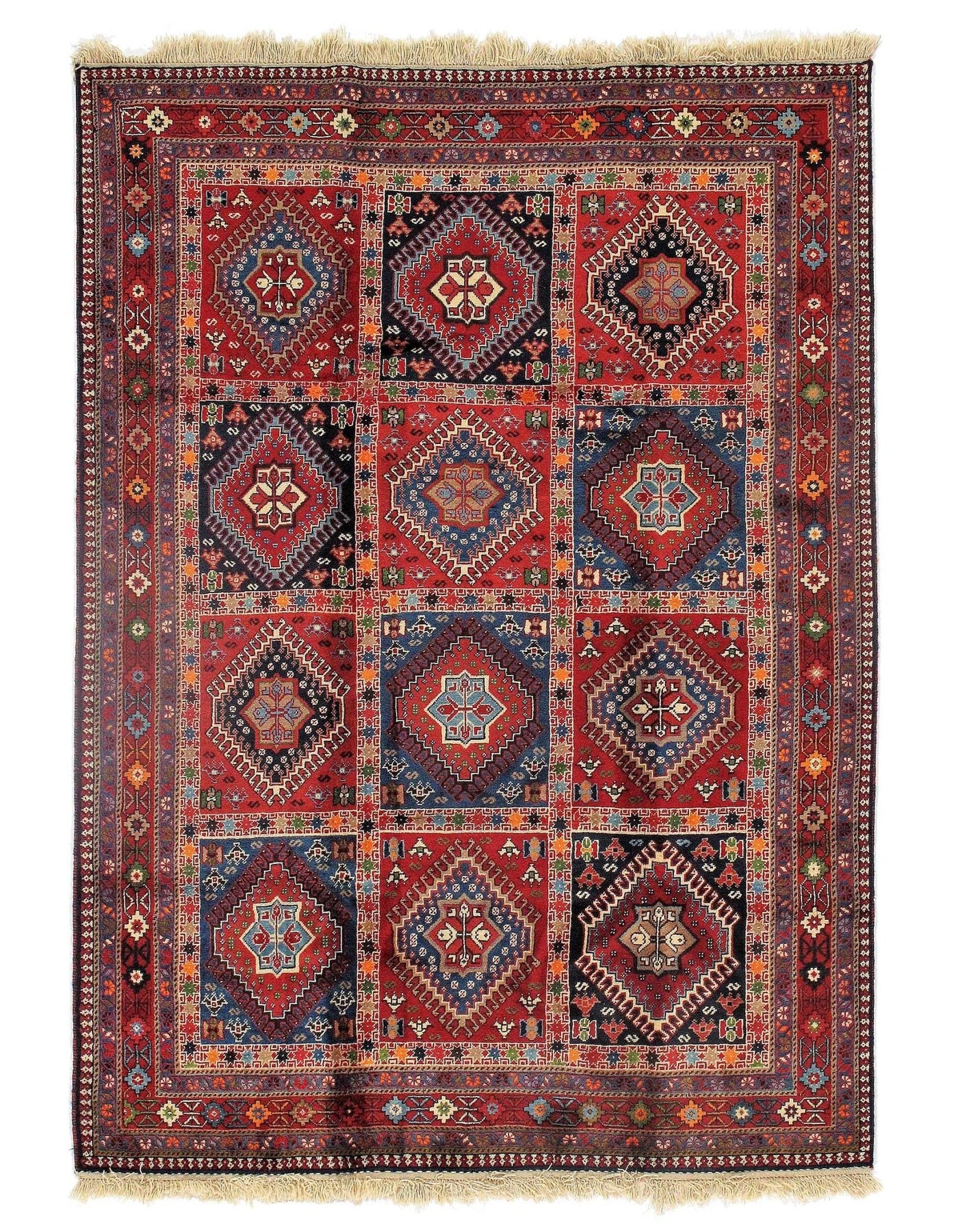 Canvello Silkroad Yalameh Red Wool Rug - 6'7'' X 9'11'' - Canvello