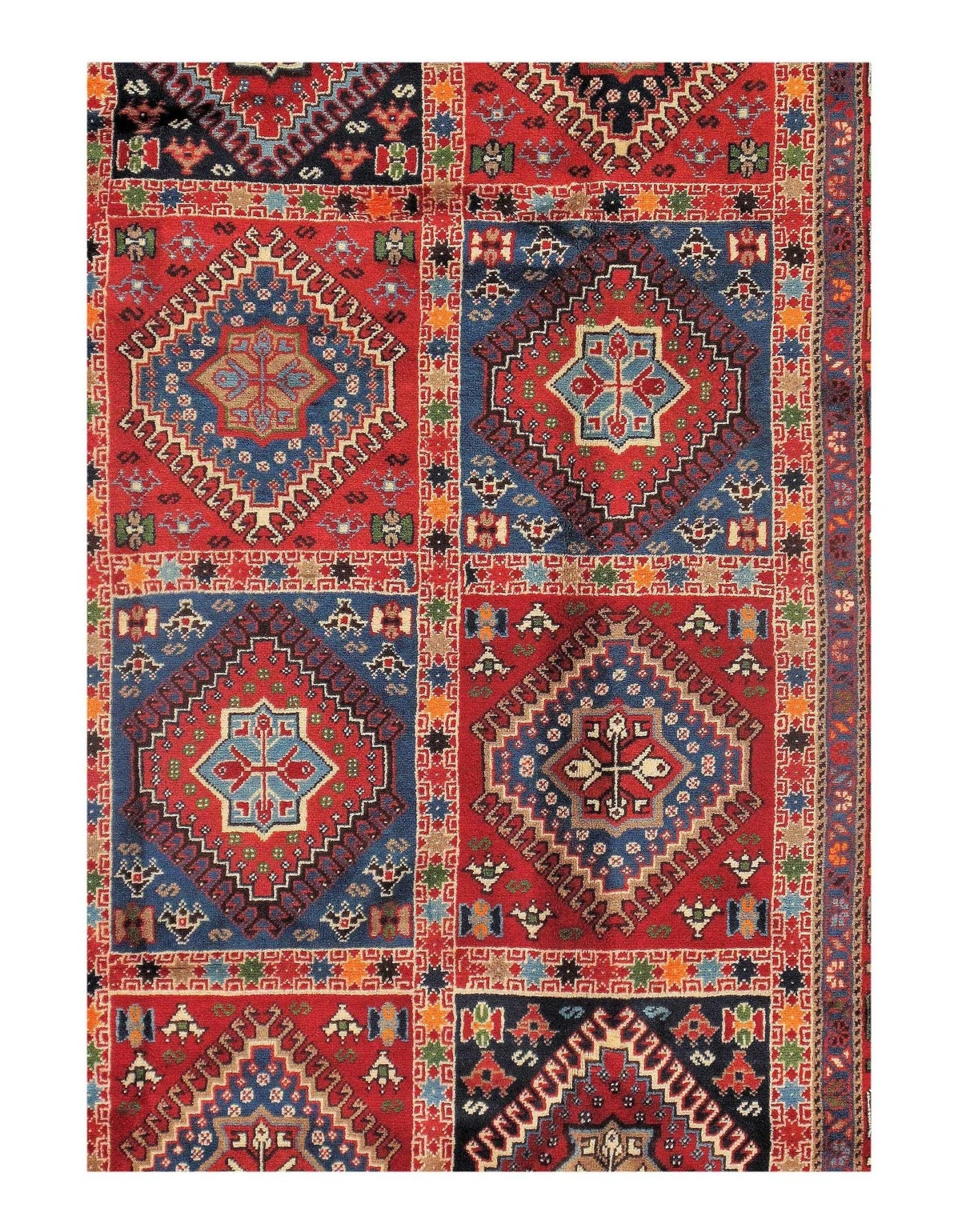 Canvello Silkroad Yalameh Wool Hand Woven Rug - 5'7'' X 7'9'' - Canvello