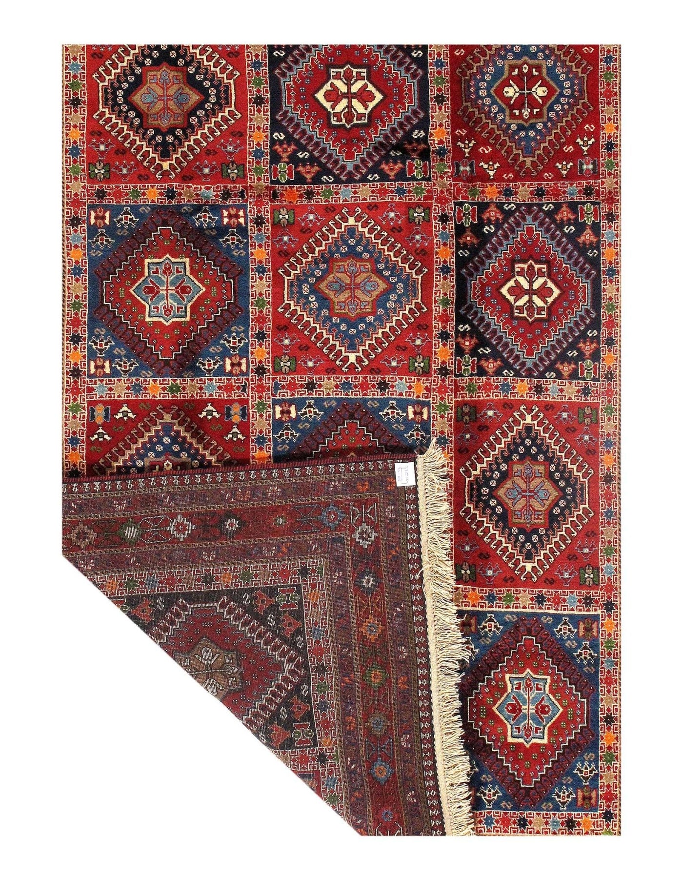 Canvello Silkroad Yalameh Wool Hand Woven Rug - 5'7'' X 7'9'' - Canvello