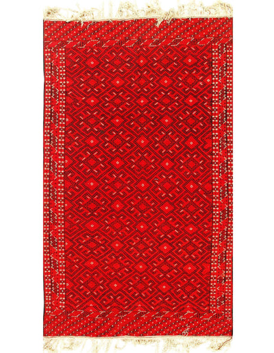 Canvello Silkroad Yamoud Dark Red Rug - 6'4'' X 11' - Canvello