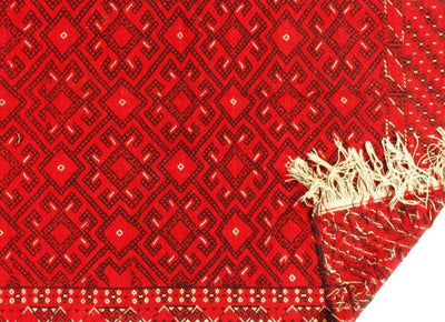 Canvello Silkroad Yamoud Dark Red Rug - 6'4'' X 11' - Canvello