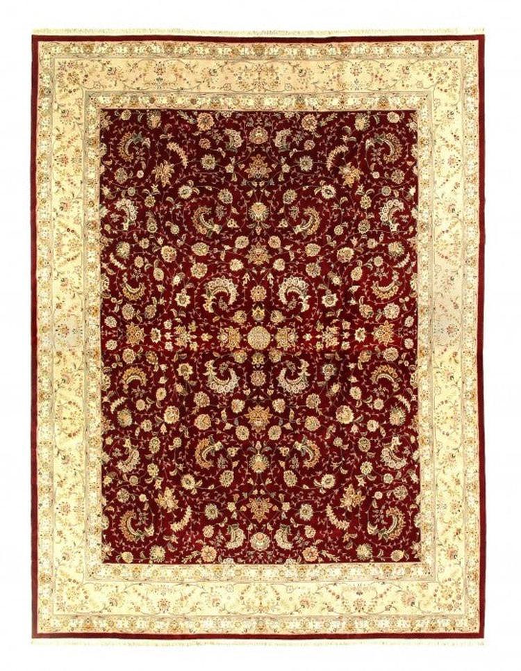 Canvello Sino Fine Hand Knotted Chinese Tabriz Design 12'1'' X 15'2'' - Canvello