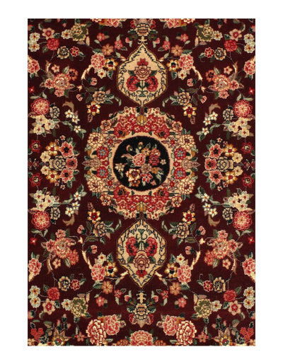 Canvello Sino Kashan Design Hand - Knotted Area Rug - 3'1" X 5'5" - Canvello