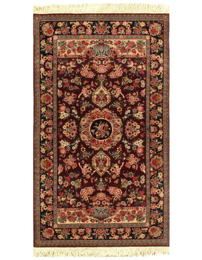 Canvello Sino Kashan Design Hand - Knotted Area Rug - 3'1" X 5'5" - Canvello