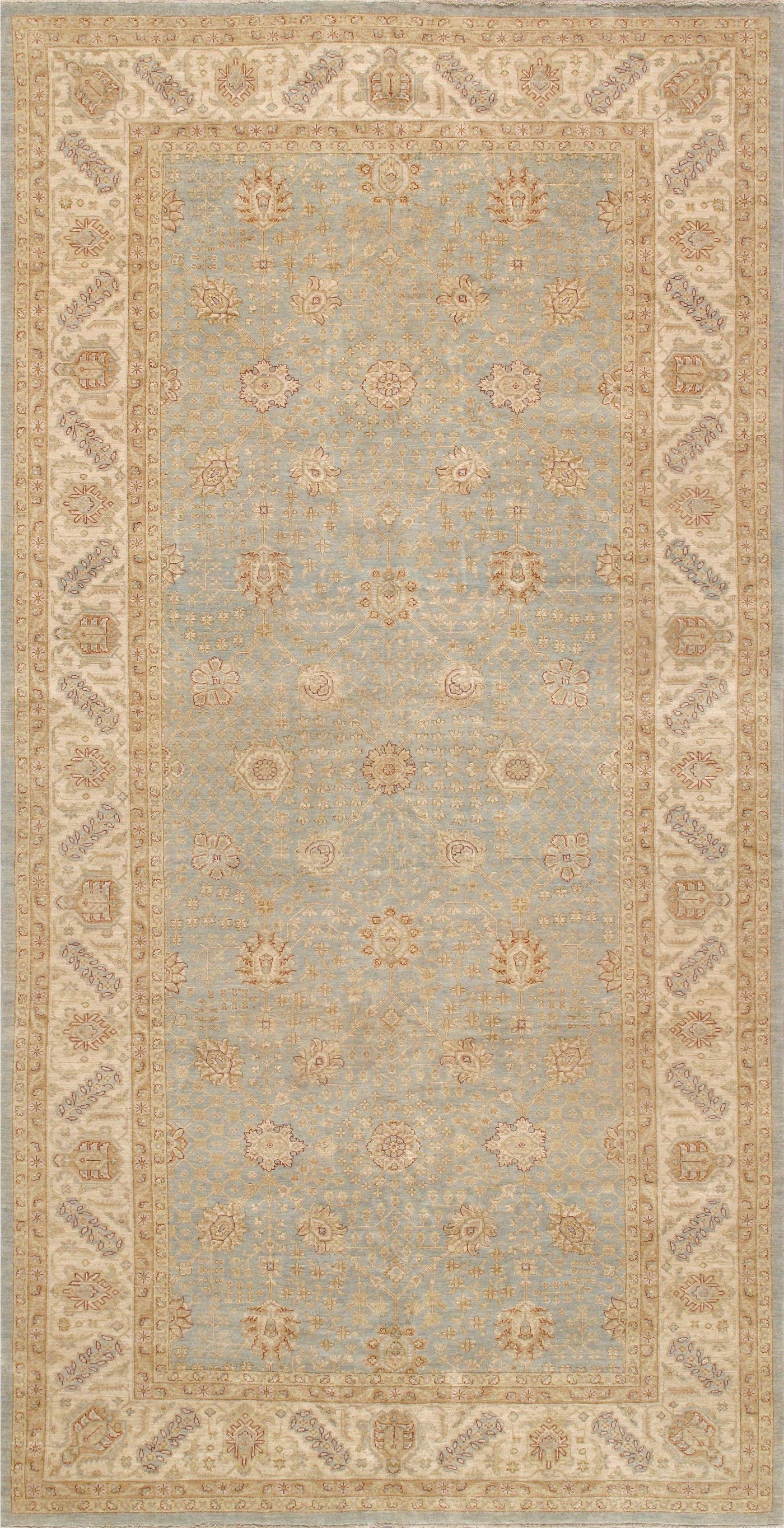 Canvello Sultanabad hand-knotted Lamb's Wool Area Rug- 10'2" X 19'9"