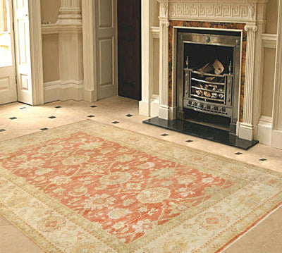 Canvello Sultanabad Hand-Knotted Lamb's Wool Area Rug - 6'3" X 8'11"