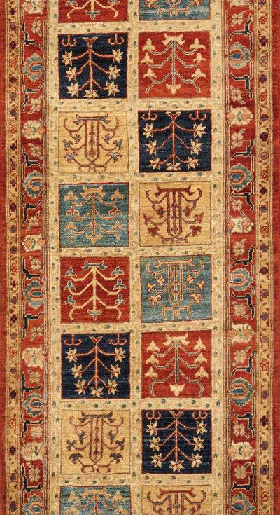Canvello Sultanabad Hand-Knotted Lamb's Wool Runner- 2'10" X 12'3"