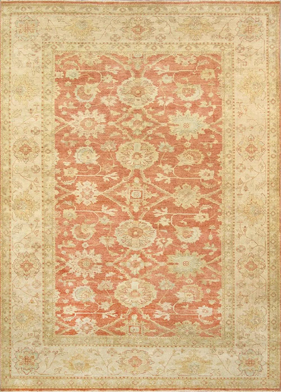 Canvello Sultanabad Hand-Knotted Lamb's Wool Area Rug- 10'3" X 14'1"