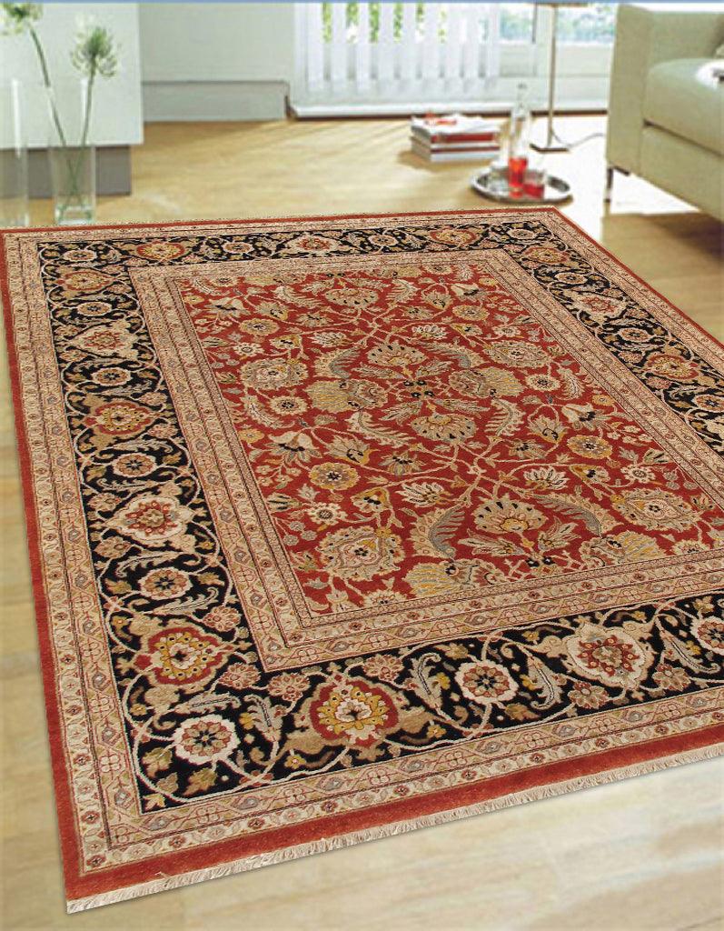 Canvello Sultanabad Hand - Knotted Lamb's Wool Area Rug - 8' X 9'11" - Canvello