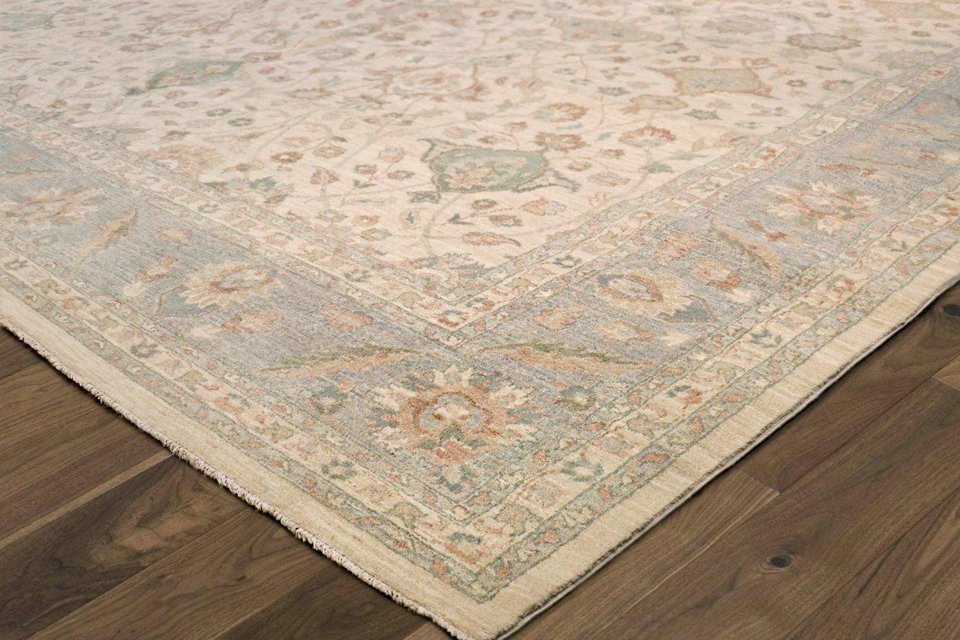 Canvello Sultanabad Hand - Knotted Wool Ivory Area Rug - 11'10" X 15' - Canvello