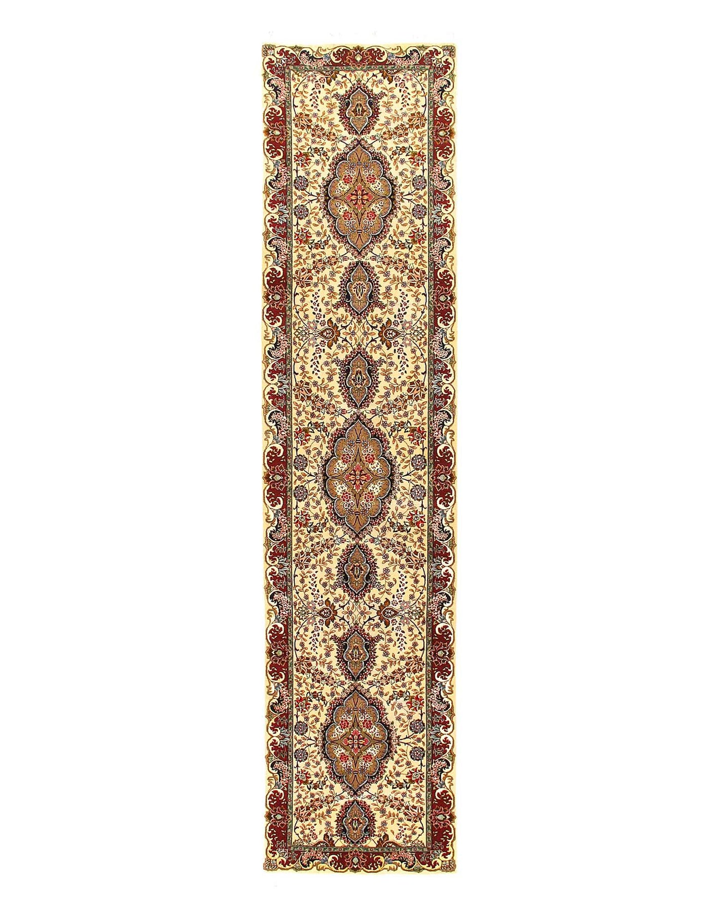 Canvello Super Fine circa 1990 Silkroad Tabriz silk & wool Runner - 3' X 13' - Canvello