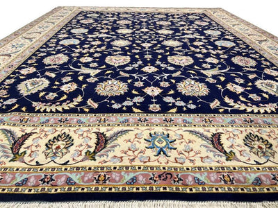 Canvello Super fine Hand Knotted silk & wool Silkroad Tabriz Rug - 6'8'' X 8'8'' - Canvello