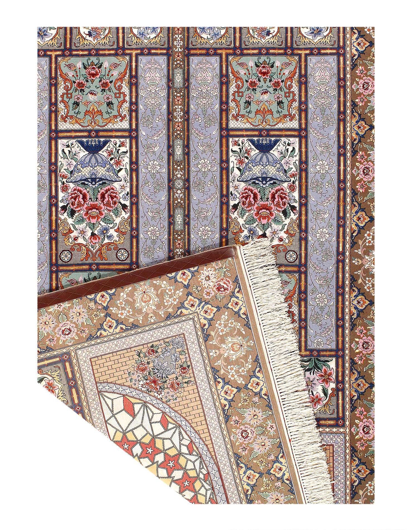 Canvello Super Fine Hand Knotted Silkroad Silk & Wool Isfahan Rug - 4'7'' X 7'2'' - Canvello