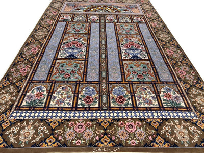 Canvello Super Fine Hand Knotted Silkroad Silk & Wool Isfahan Rug - 4'7'' X 7'2'' - Canvello