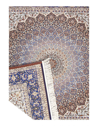 Canvello Super Fine Silkroad silk & wool Isfahan Rug - 8'4" X 8'4" - Canvello