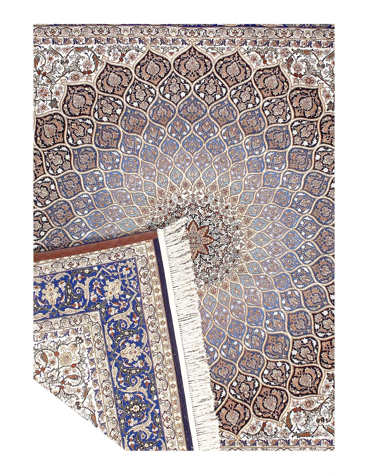 Canvello Super Fine Silkroad silk & wool Isfahan Rug - 8'4" X 8'4" - Canvello