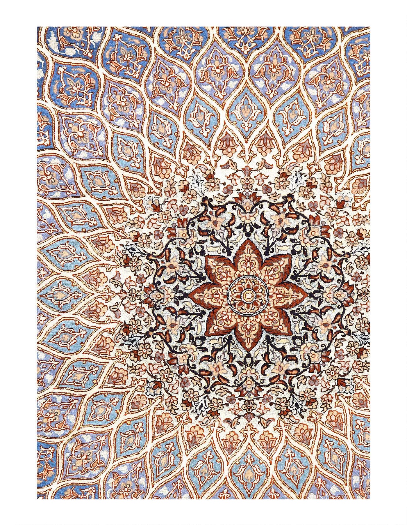 Canvello Super Fine Silkroad silk & wool Isfahan Rug - 8'4" X 8'4" - Canvello