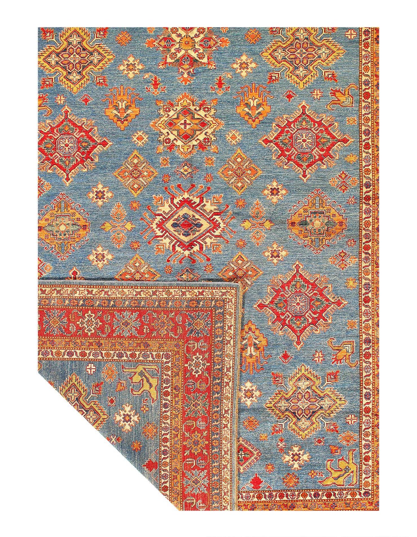 Canvello Super Kazak Lamb's Wool Rug - 8' X 10'9" - Canvello