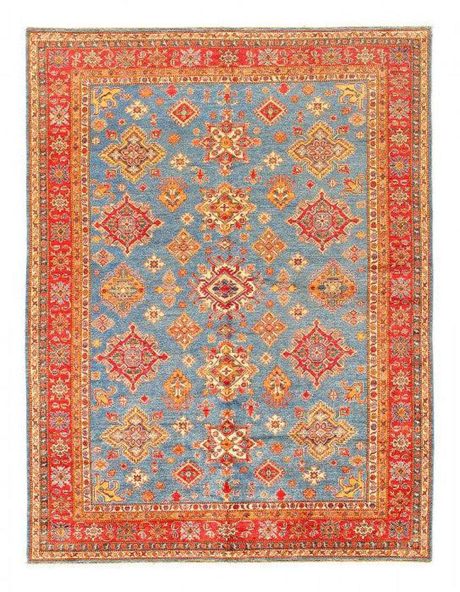 Canvello Hand-Tufted Bsilk & Wool Blue Area Rug- 5'1