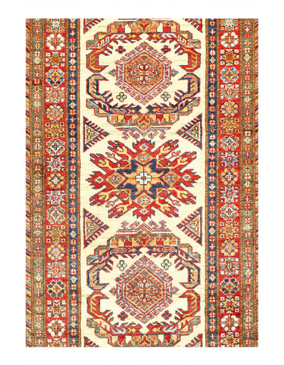 Canvello Super Kazak Lamb's Wool Runne - 2'8" X 11'7" - Canvello