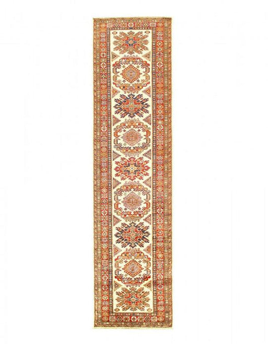 18 世紀古董高加索哈薩克羊毛客廳地毯 - 3'7'' X 7'5''