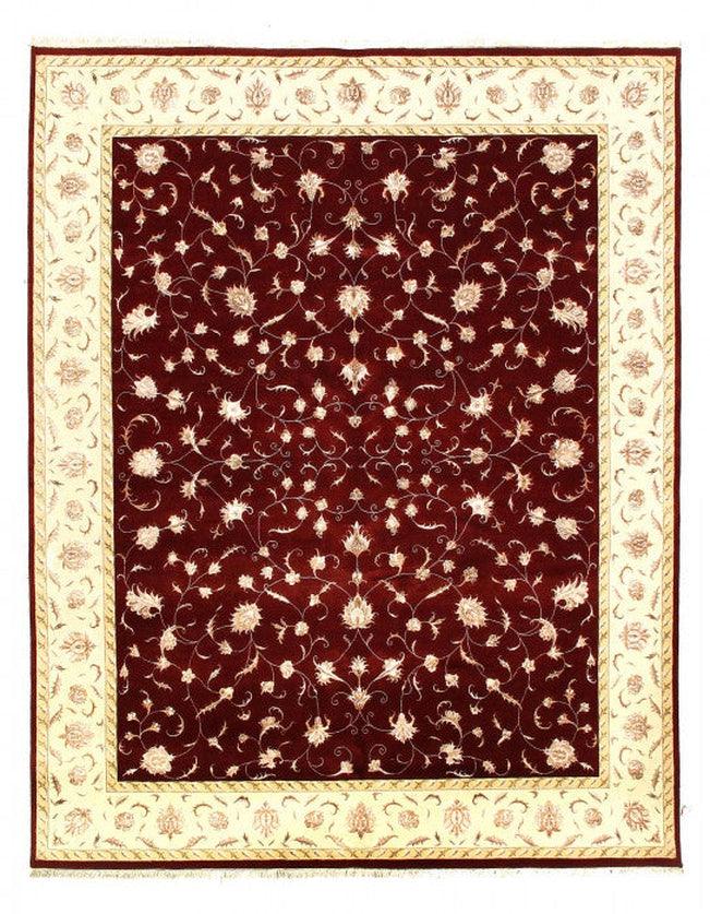 Canvello Tabriz allover Design Silk & Wool Rug - 8' x 10' - Canvello