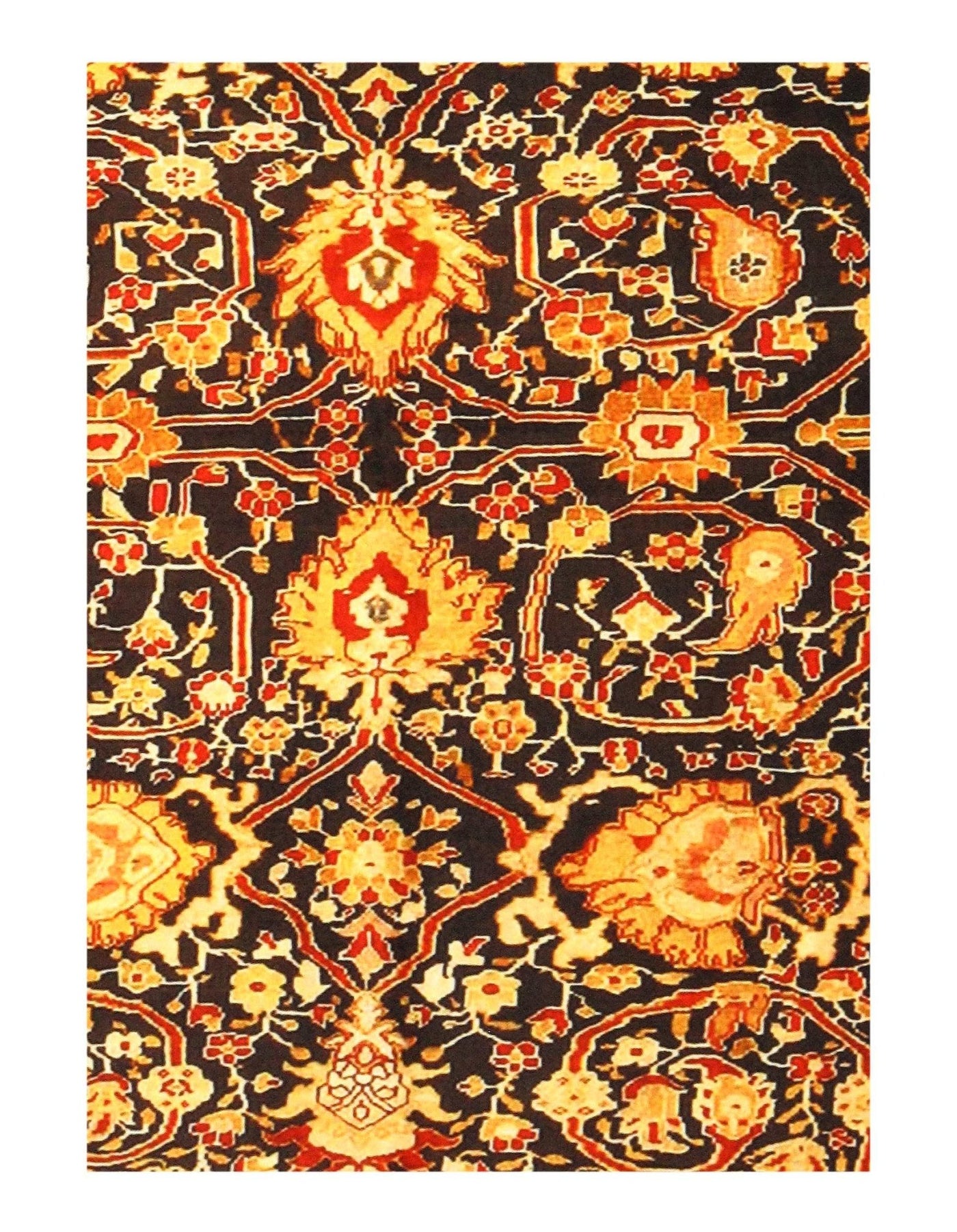 Canvello Tabriz Design Velvet table cloth - 3' X 3' - Canvello