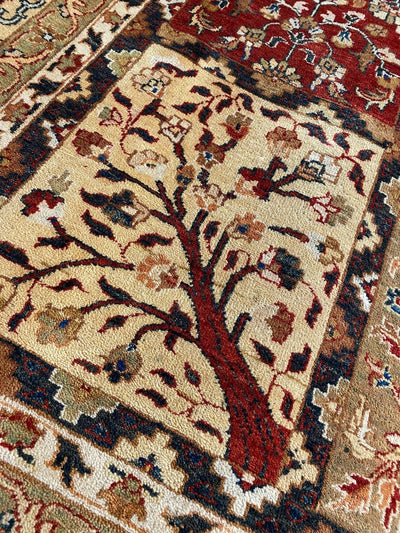 Canvello Tabriz Garden Design Lamb's Wool Rug - 9' x 9'3" - Canvello