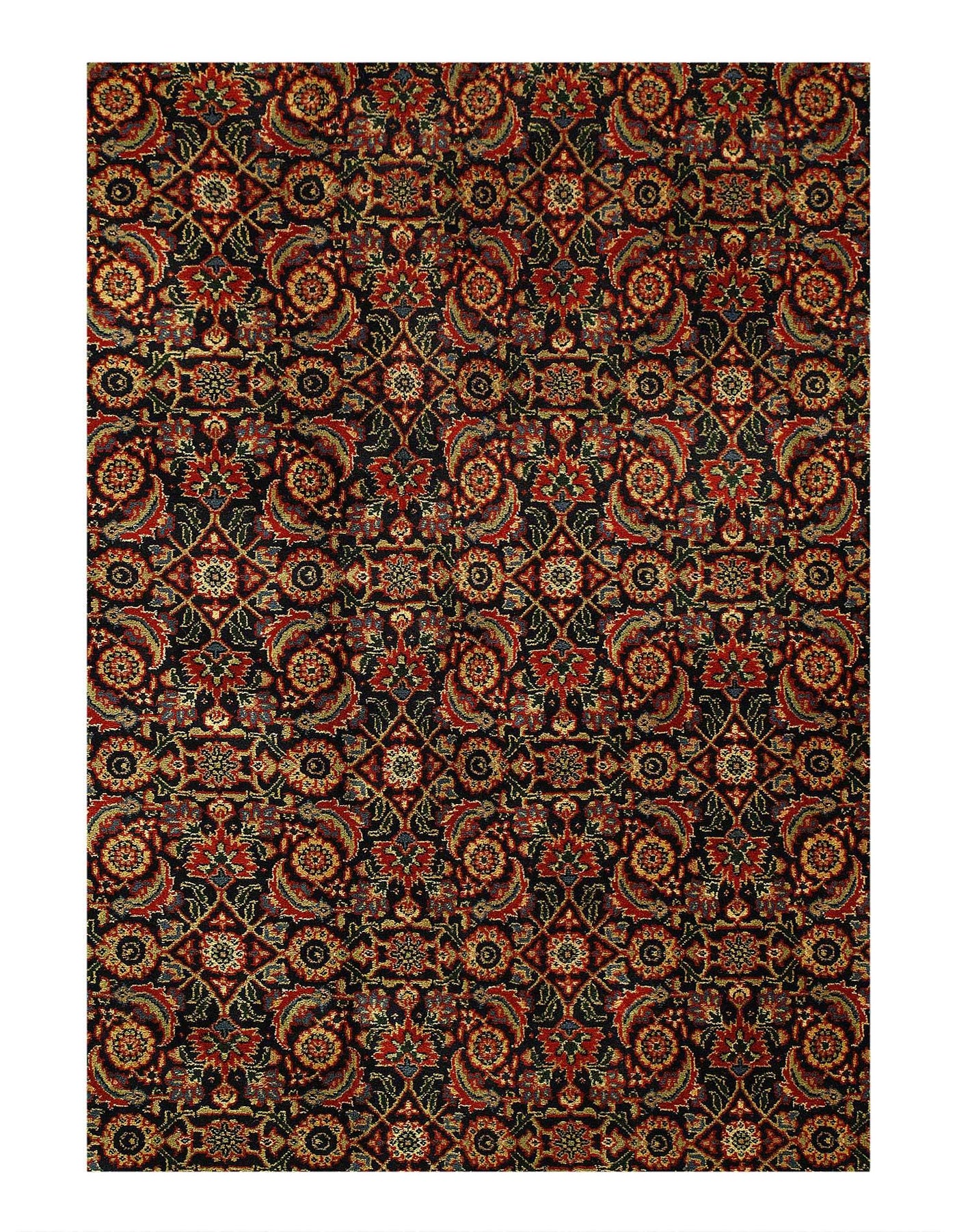 Canvello Tabriz Hand knotted Herati Design Rug - 9' X 18' - Canvello