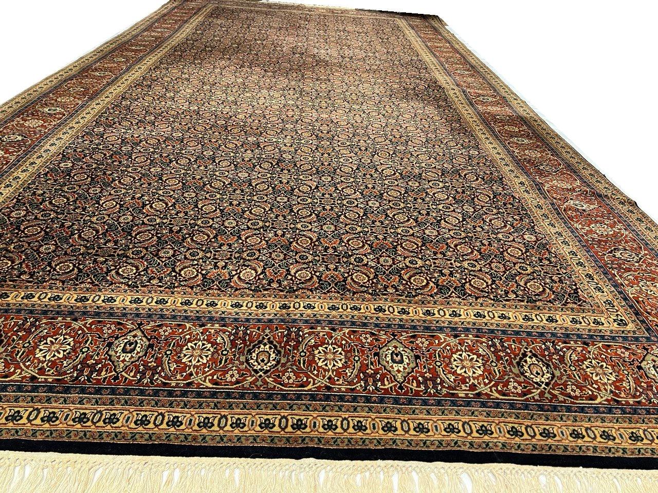 Canvello Tabriz Hand knotted Herati Design Rug - 9' X 18' - Canvello