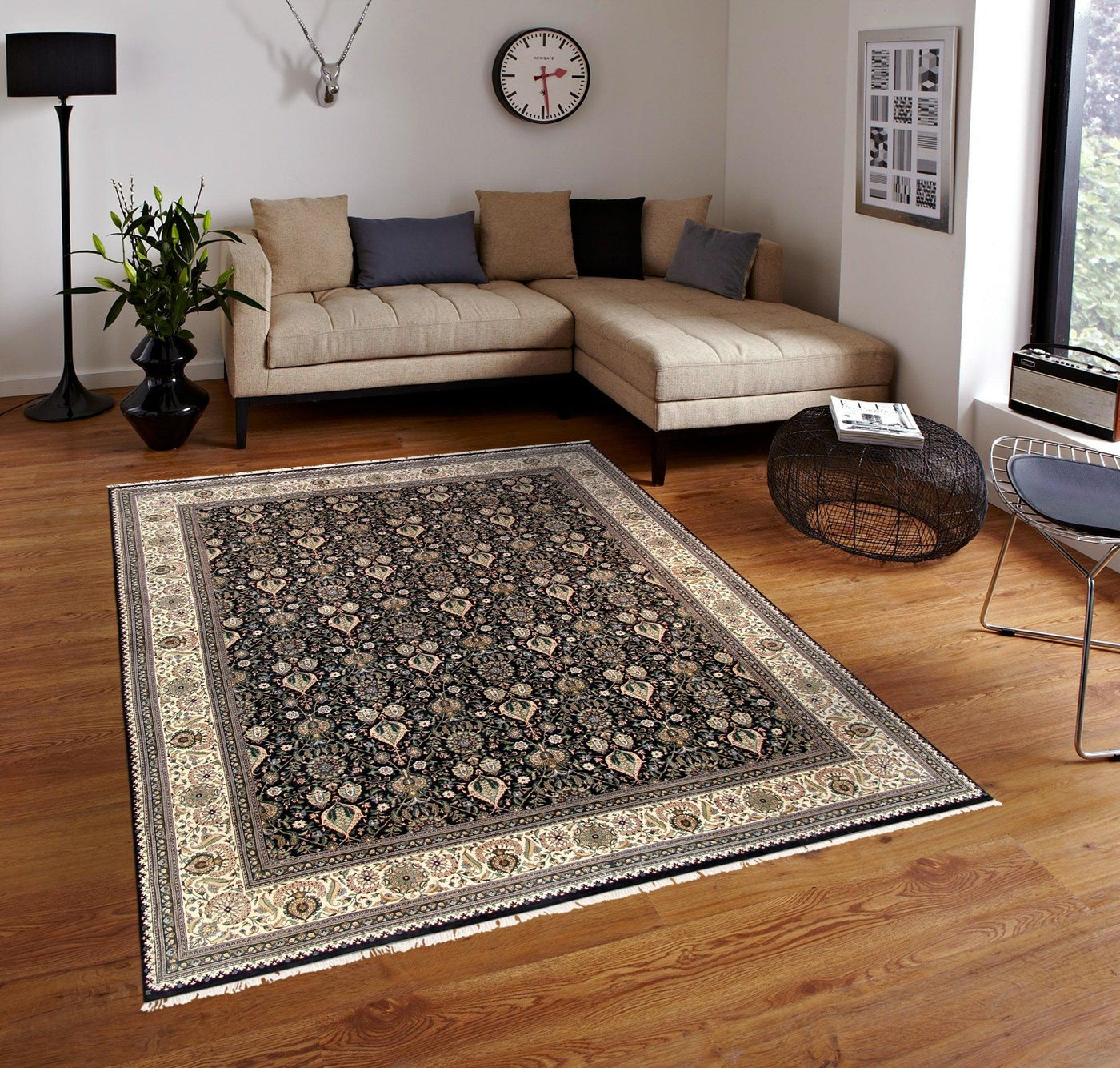 Canvello Tabriz Hand-Knotted Lamb's Wool Area Rug- 11'10" X 15'8"