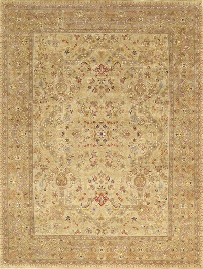 Canvello Tabriz Hand-Knotted Lamb's Wool Area Rug- 11'11" X 15'3"