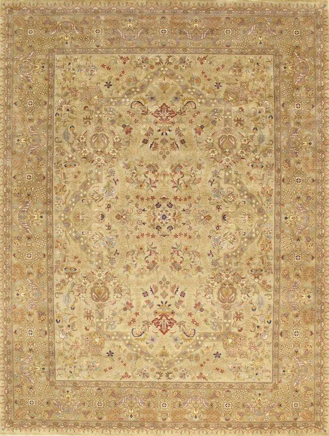 Canvello Tabriz Hand-Knotted Lamb's Wool Area Rug- 13'11" X 18'3"