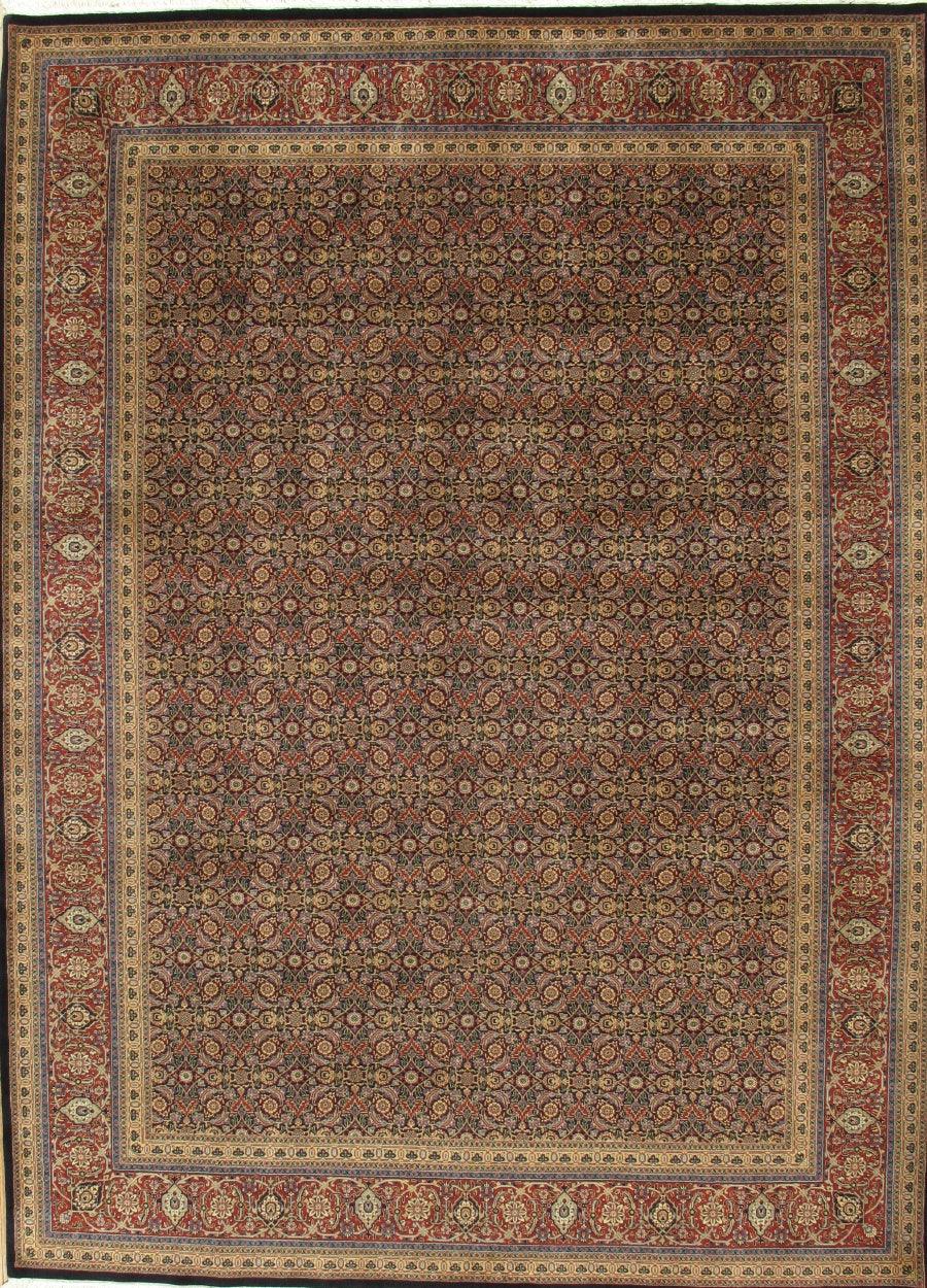 Canvello Tabriz Hand-Knotted Lamb's Wool Area Rug- 5'11" X 6'2"