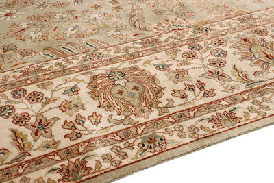 Canvello Tabriz Hand-Knotted Lamb's Wool Area Rug- 7' 10" X 9' 10"