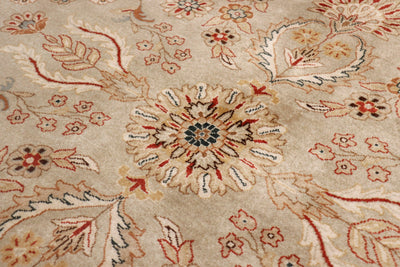 Canvello Tabriz Hand-Knotted Lamb's Wool Area Rug- 7' 10" X 9' 10"