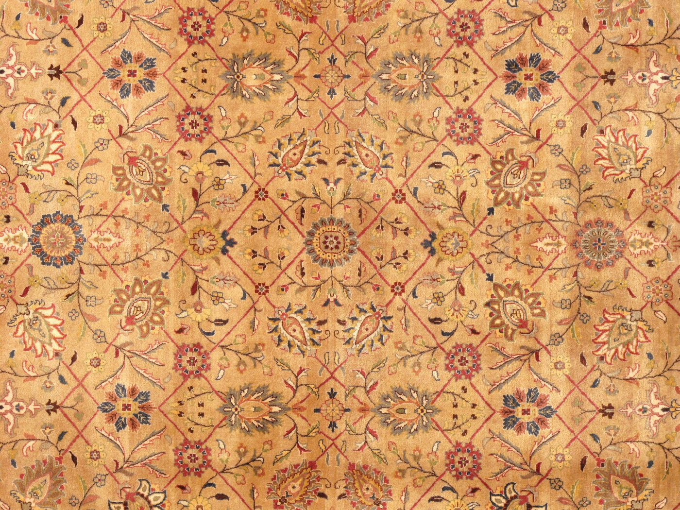 Canvello Tabriz Hand-Knotted Lamb's Wool Area Rug- 8'1" X 11'3"