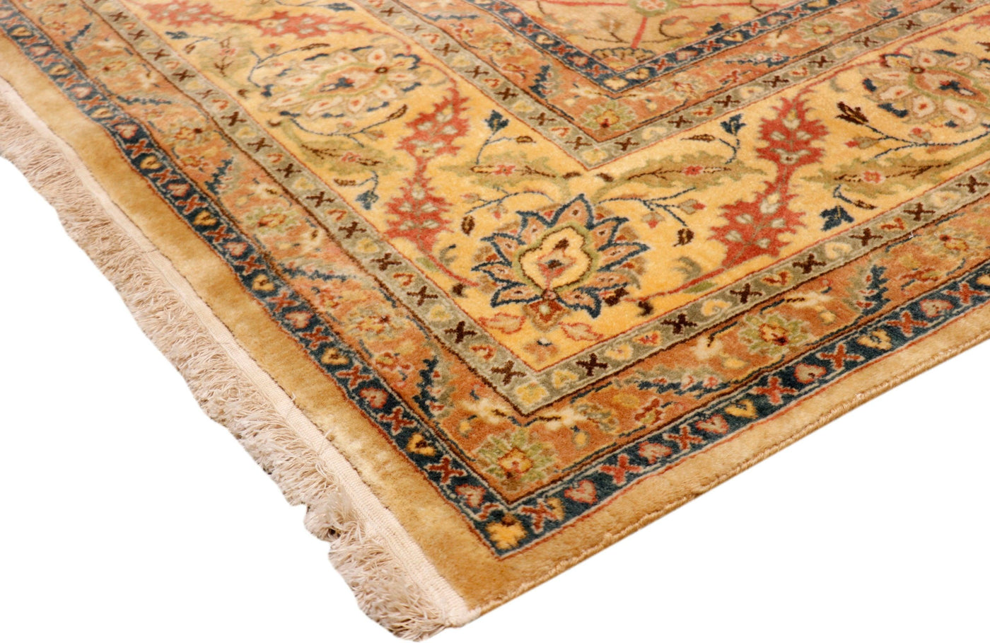 Canvello Tabriz Hand-Knotted Lamb's Wool Area Rug- 8'1" X 11'3"