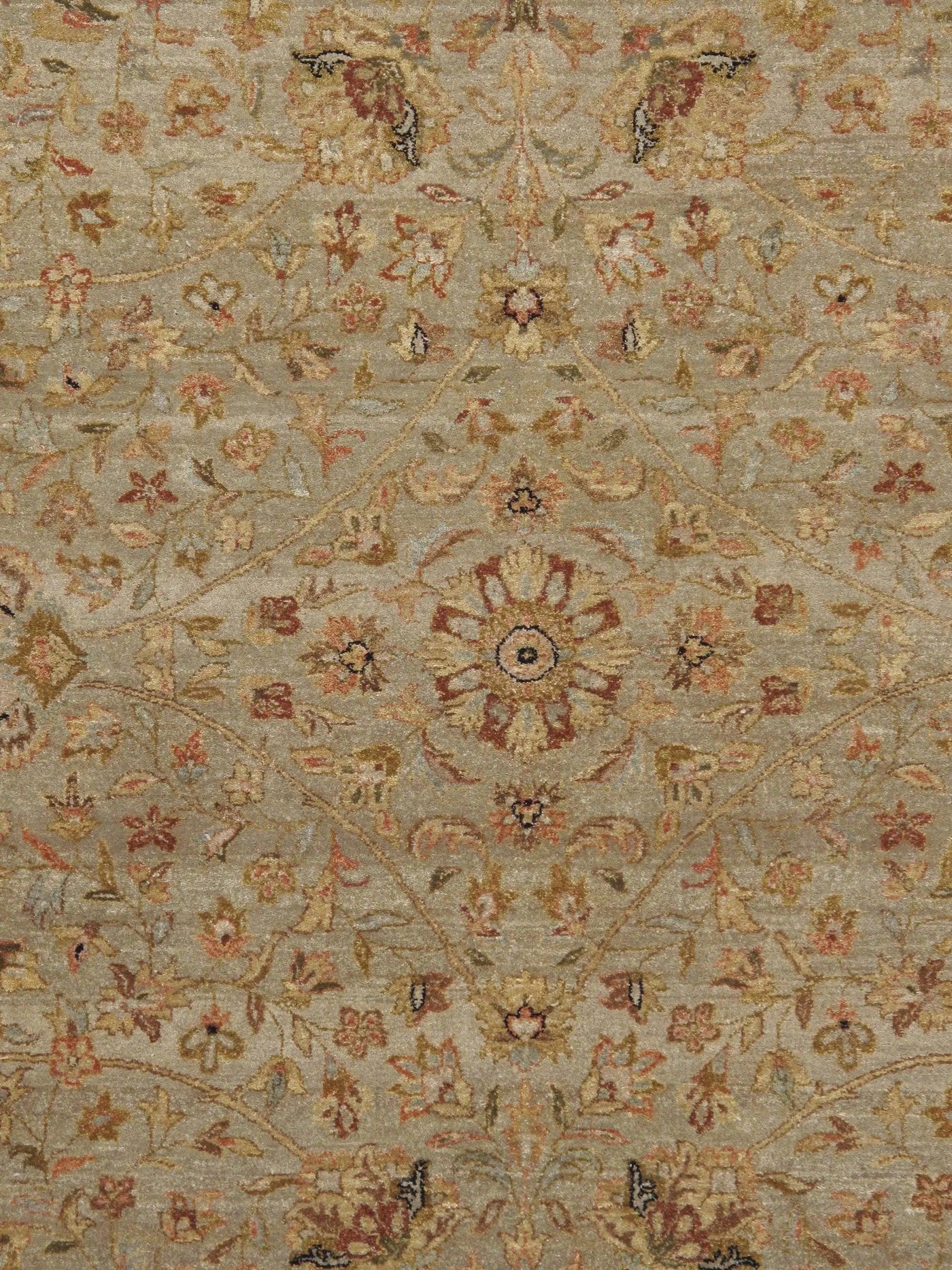 Canvello Tabriz Hand-Knotted Lamb's Wool Area Rug- 8'10" X 11'10"
