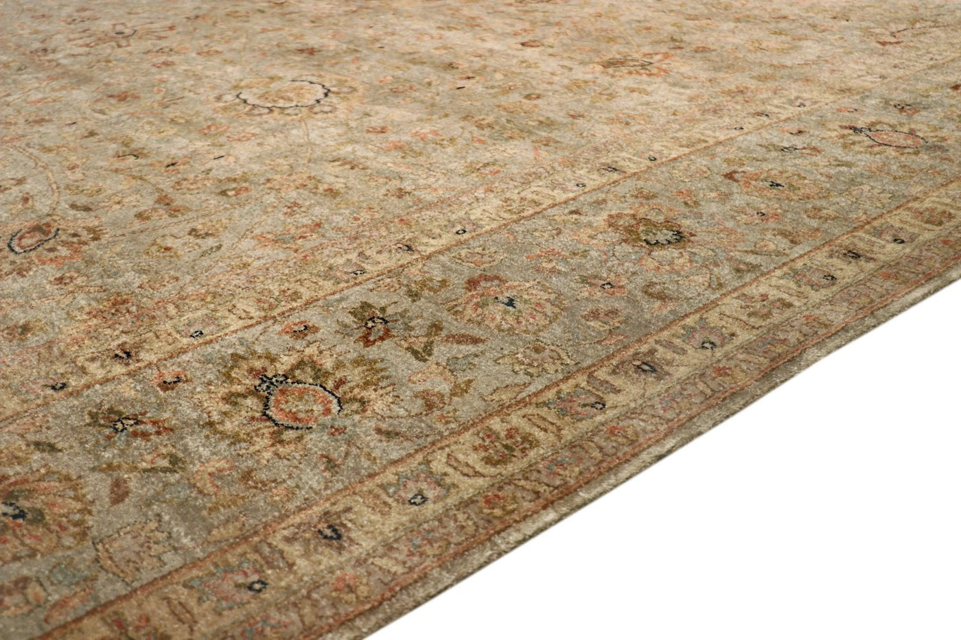 Canvello Tabriz Hand-Knotted Lamb's Wool Area Rug- 8'10" X 11'10"