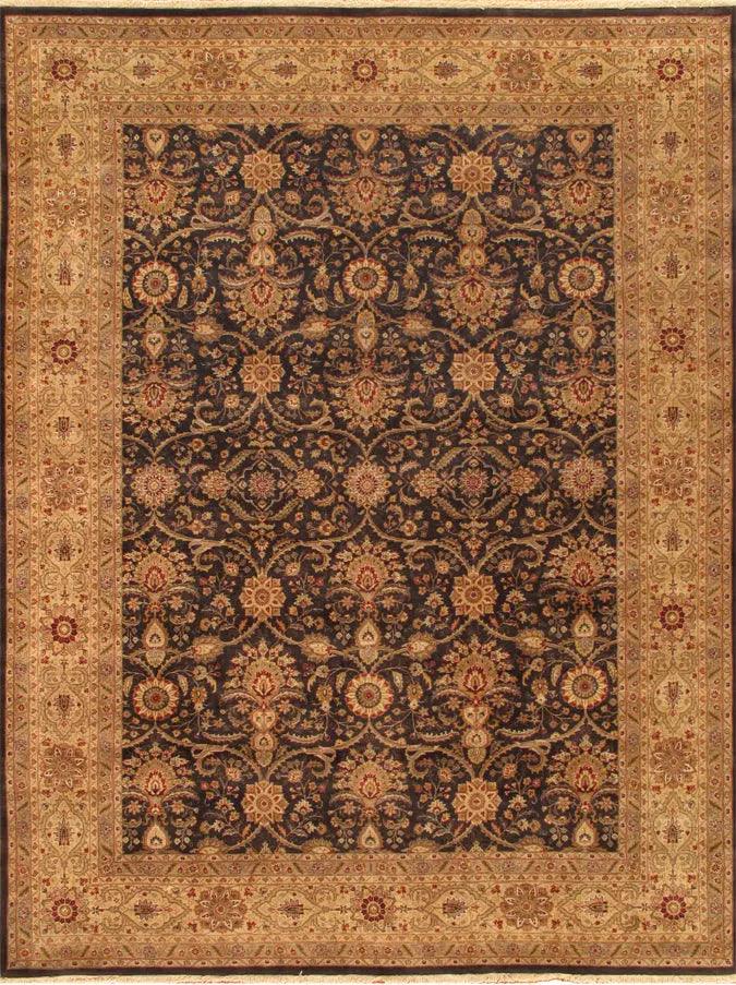 Canvello Tabriz Hand-Knotted Lamb's Wool Area Rug- 8'10" X 11'8"