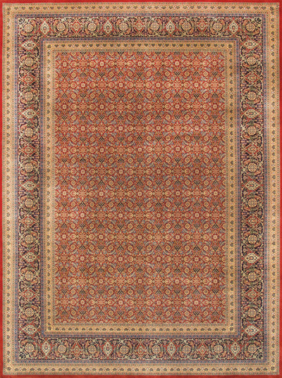Canvello Tabriz Hand-Knotted Lamb's Wool Area Rug- 8' X 8'