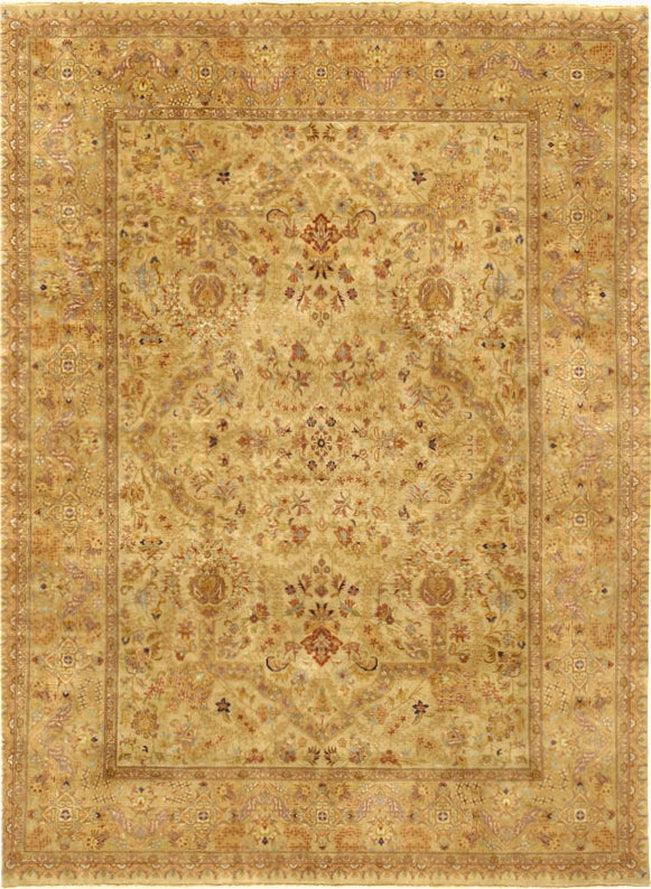 Canvello Tabriz Hand-Knotted Lamb's Wool Area Rug- 9'9" X 17'10"