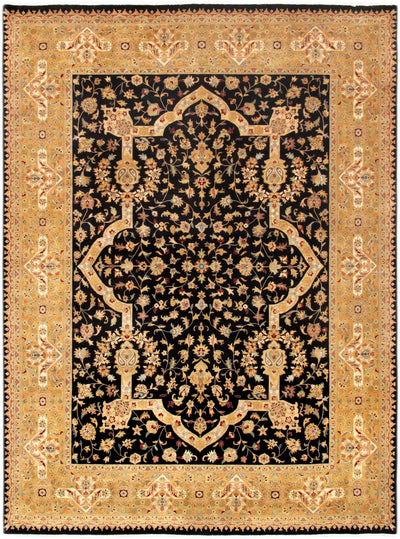 Canvello Tabriz Hand-Knotted Lamb's Wool Area Rug- 9' X 11'10"