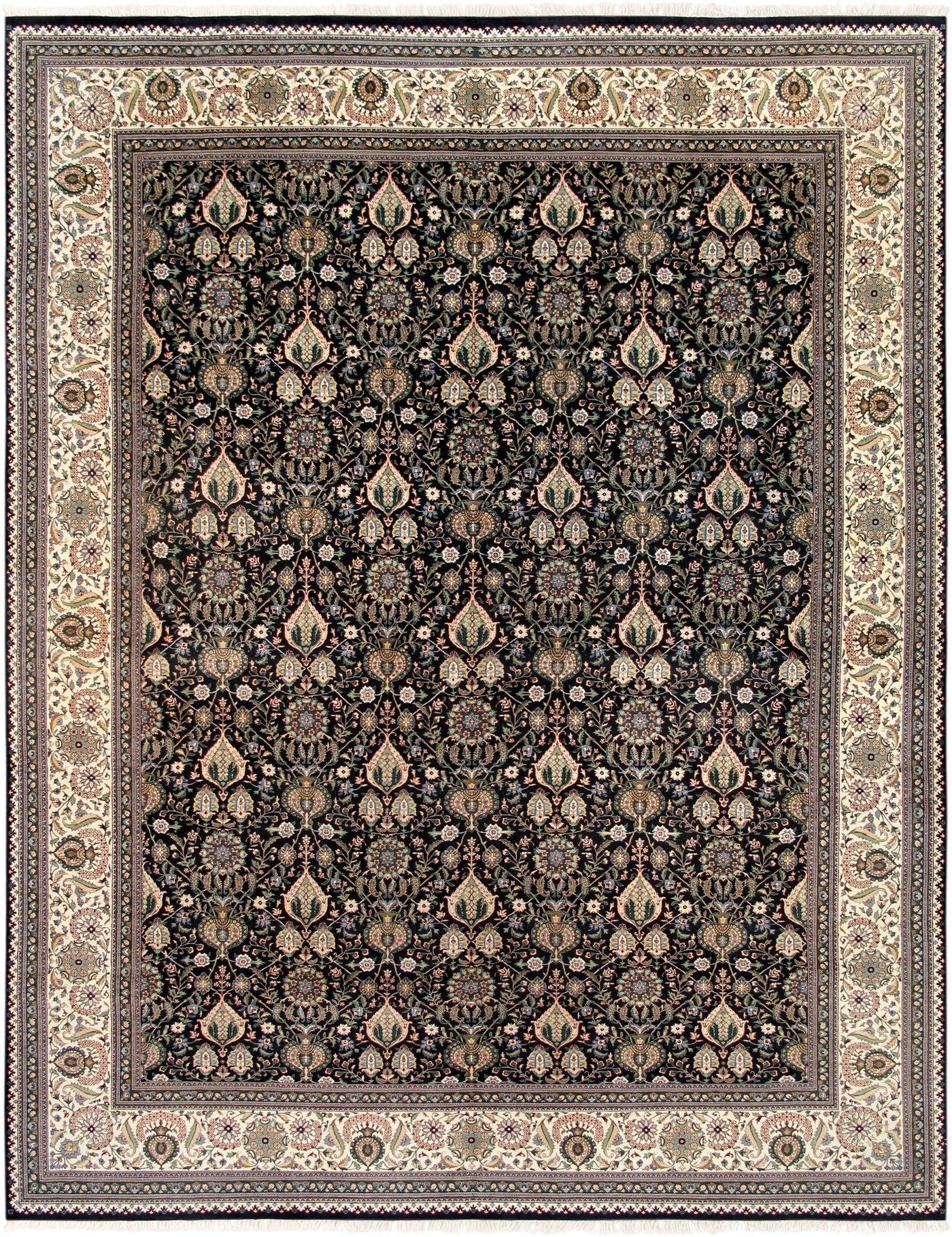 Canvello Tabriz Hand - Knotted Lamb's Wool Area Rug - 11'10" X 15'8" - Canvello